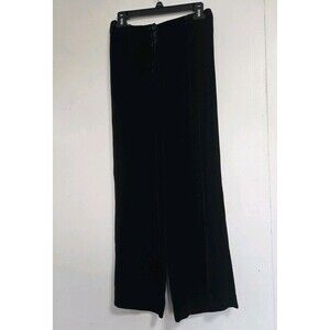 Talbots Pants Womens Petites 2 Black Velour Velvet Classic Event Dress Office